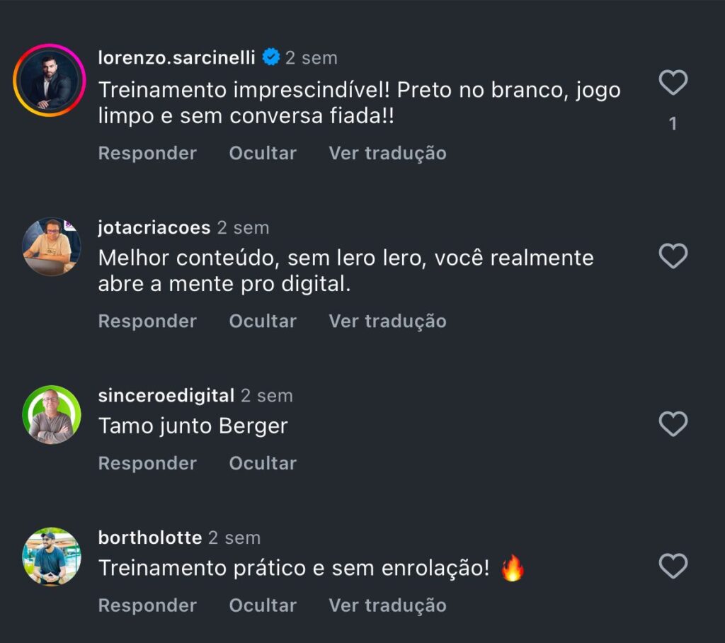 Depoimento de participante