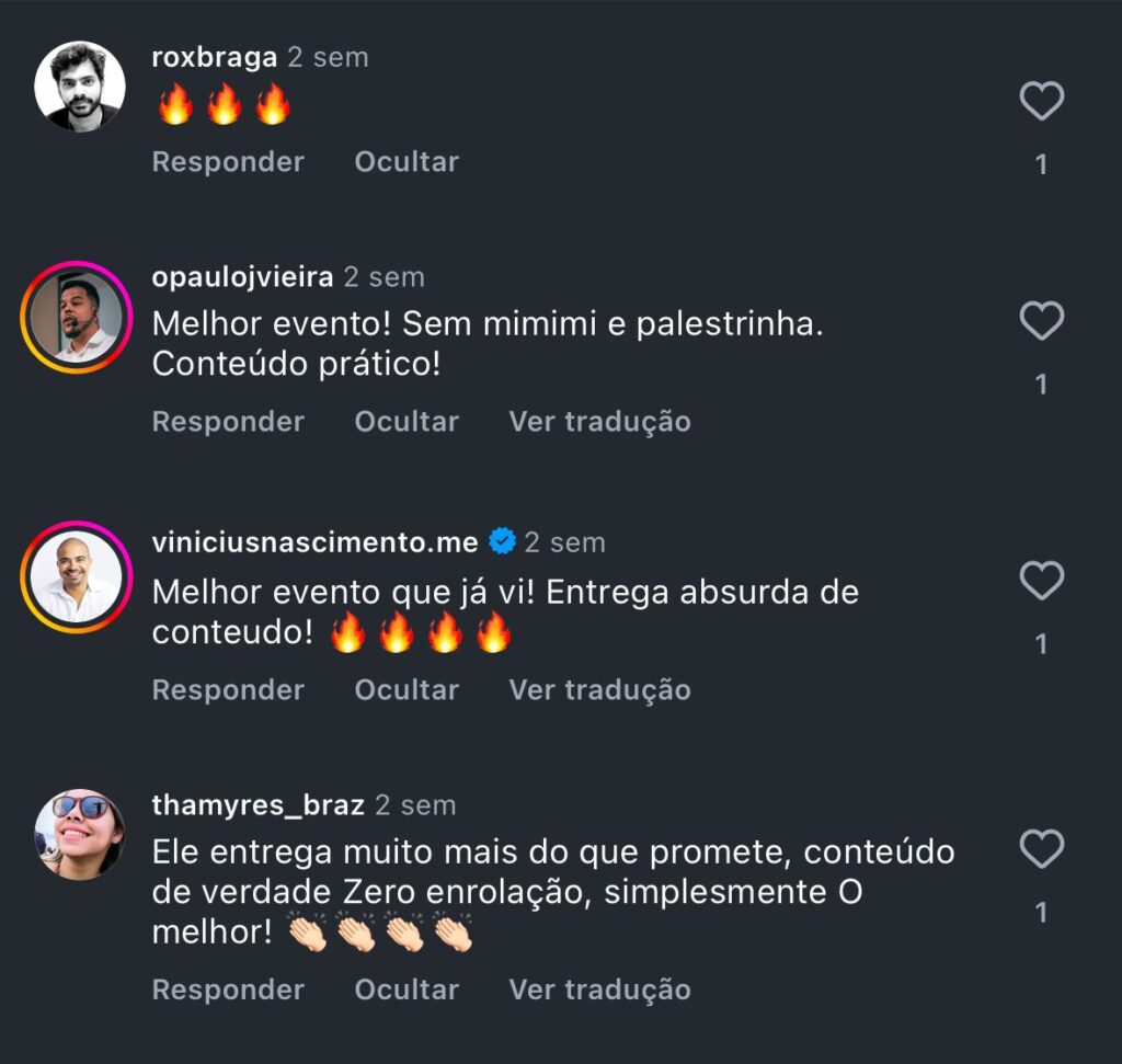 Depoimento de participante