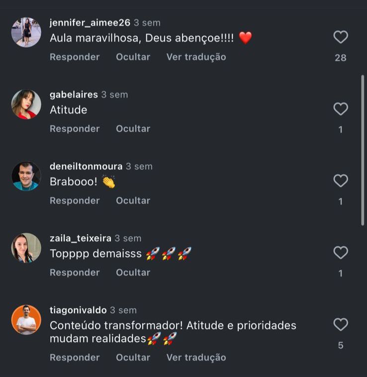 Depoimento de participante